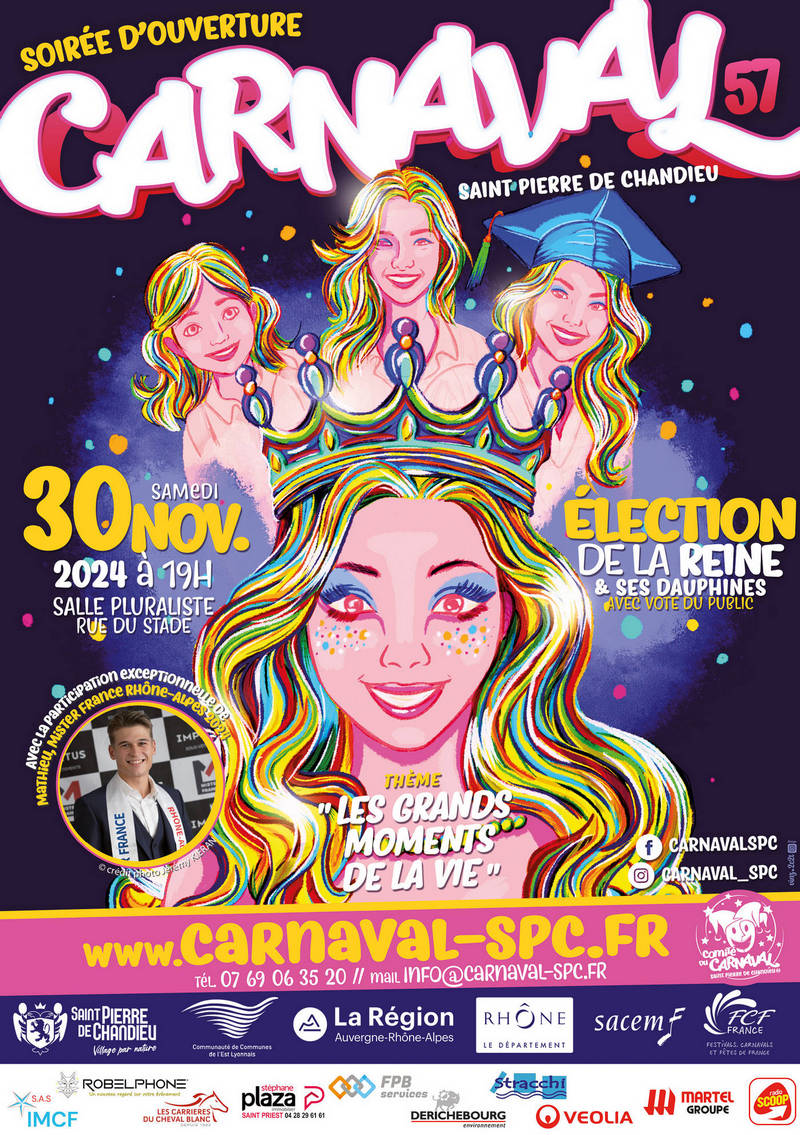 Affiche de la soirée d'ouverture du carnaval 57